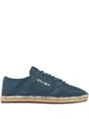 Autry Canvas Sneakers On Espadrille Sole In Blue