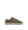 Autry Woven Jute Sole Flat Shoes With Lace-up Closure In Multi