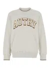 Autry Grey Crewneck Sweatshirt With Logo Print In Grey