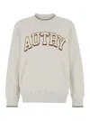 AUTRY GREY CREWNECK SWEATSHIRT WITH LOGO PRINT IN JERSEY MAN