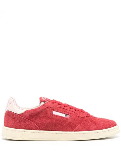 Autry Flat Low Man Shoes In Ul03 Red/pow
