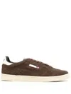 Autry Low Top Suede Sneakers With Contrast Sole In Ul05 Ebony/whisp Wht