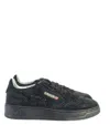 Autry Medalist Low Suede Trainers With Rhinestones In Black