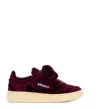 Autry Bordeaux Sneakers With Velcro Strap And Off-white Sole In Burgundy