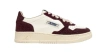 Autry Sneakers Medalist Low In Avory And Burgundy Glittered Leather. In Brown