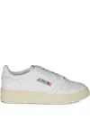 Autry Low Medalist Sneakers In White Leather E Powder E Suede Beige In White