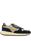 Autry Low Sneaker With Contrast Stitching And Mesh Panels In Multicolor