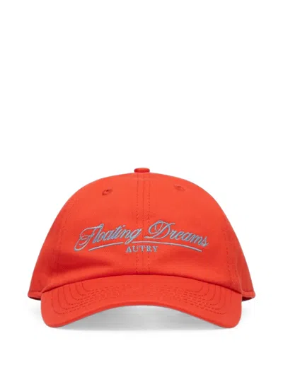 Autry Floating Dreams Embroidered Baseball Cap In Red