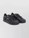 Autry Floral Embellished Low Top Sneakers In Black
