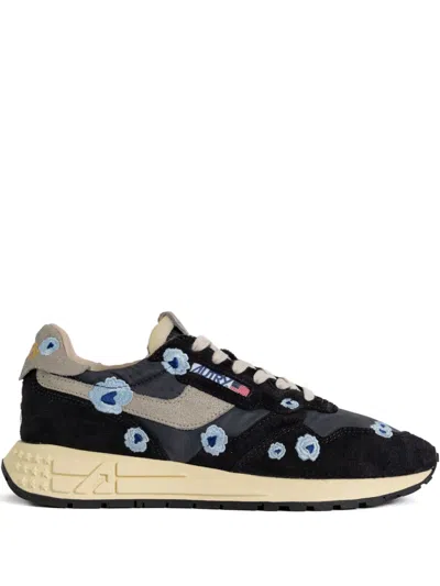 Autry Floral-embroidery Low-top Sneakers In Multi