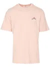 Autry Crew Neck Graphic Print Short Sleeves T-shirt In Pink