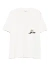 Autry Pocket Crewneck Graphic Print T-shirt In White