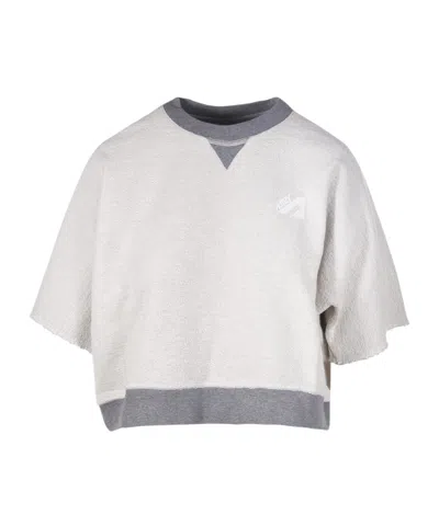 Autry French-terry Short-sleeve Sweatshirt In White