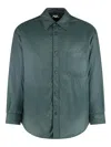Autry Front-pocket Overshirt In Brown