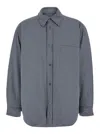 Autry Grey Jacket With Patch Pocket In Padded Fabric Man In Grey