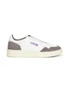 Autry Goatskin And Suede Medalist Low Sneakers In White