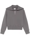 Autry Gray Cotton Sweatshirt With Zip