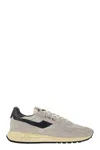 Autry Gray Suede And Nylon Reelwind Low Sneakers And Space