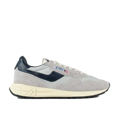 Autry Gray Suede And Nylon Reelwind Low Sneakers And Space