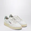 Autry Green Calf Leather Sneakers In White
