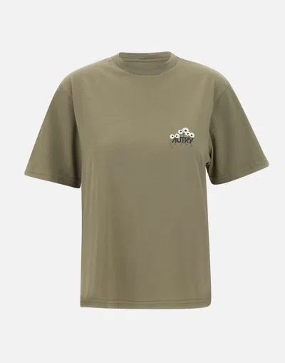 Autry Green Cotton T Shirt With Logo