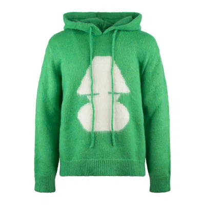 Autry Green Knit Hoodie Sweatshirt