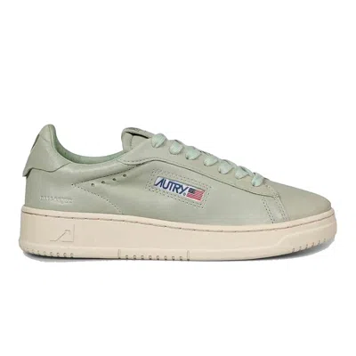 Autry Green Leather Sneaker In Wrght Iron