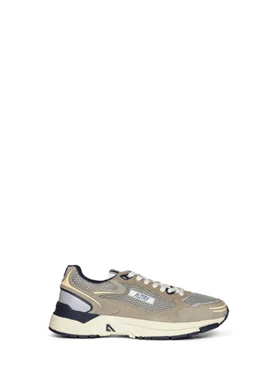 Autry Hyperway Paneled Mesh-suede Sneakers In Animal Print