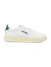 Autry Low-top Leather Sneakers With Perforated Upper And Contrasting Sole In White