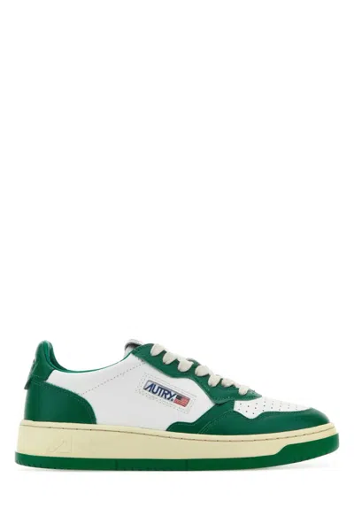 AUTRY GREEN TWO-TONE MEDALIST SNEAKERS