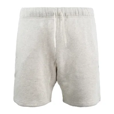 Autry Grey  Logo Embroidered Shorts In Gray