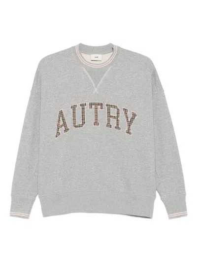 Autry Grey Cotton Elastane Sweater In Gray
