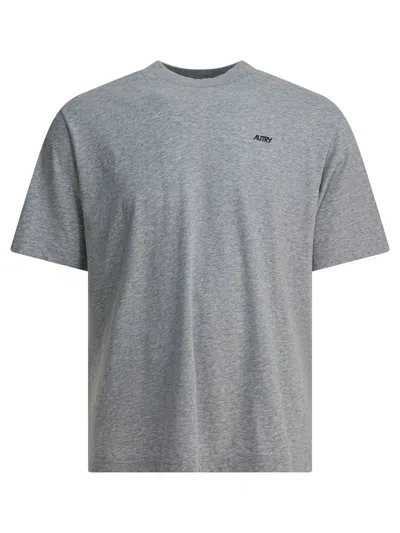 Autry Grey Cotton T-shirt In Gray