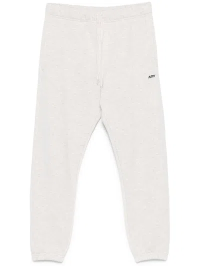 AUTRY GREY JERSEY MELANGE TRACK PANTS