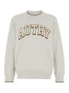 Autry Grey Crewneck Sweatshirt With Logo Print In Grey