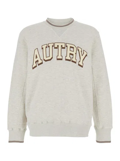 AUTRY GREY LOGO CREWNECK PULLOVER