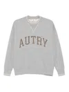Autry Grey Cotton Sweatshirt In Gray