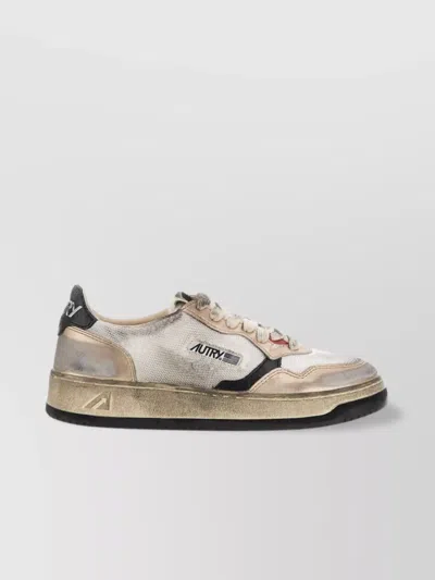 Autry Handcrafted Low-top Sneakers Ankle Padded In Yellow