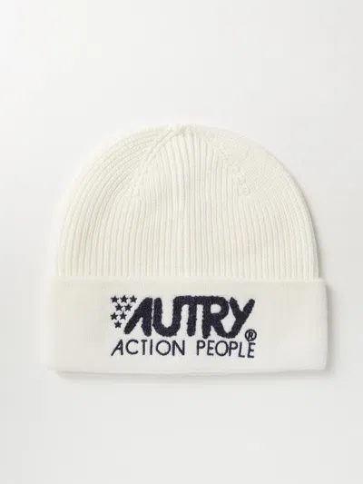 Autry Hat In Wool Blend With Embroidered Logo In White