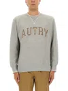 Autry Grey Cotton Sweatshirt In Gray
