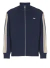 Autry Embroidered High Neck Jacket With Ribbed Cuffs In Black