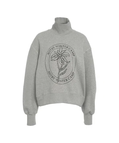 Autry High Neck Sweatshirt In Gray