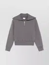 Autry Gray Cotton Sweatshirt With Zip