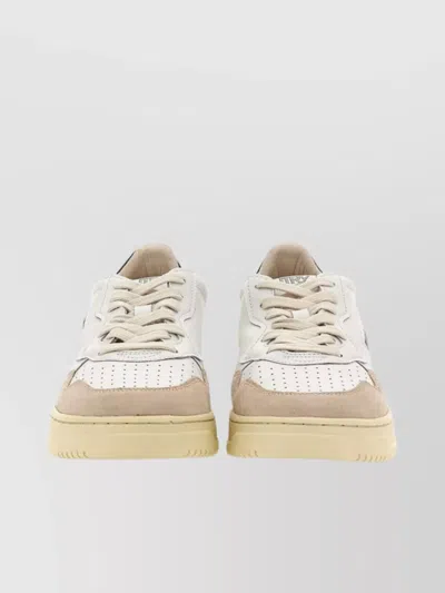 Autry High Sole 80s Design Leather Sneakers In White