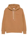 Autry Drawstring Hooded Knitwear With Ribbed Cuffs In Brown