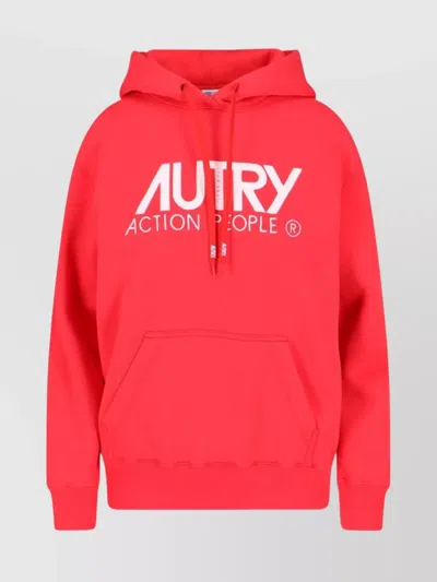 AUTRY HOODED KNITWEAR WITH DRAWSTRING KANGAROO POCKET