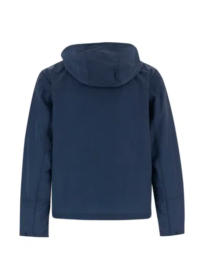 Autry Hooded Logo-detail Jacket In Blue