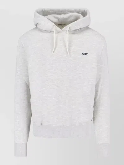 Autry Hooded Sweatshirt Drawstring Hood Ribbed Cuffs In Animal Print