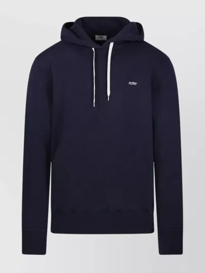 Autry Hooded Sweatshirt Drawstring Ribbed Cuffs