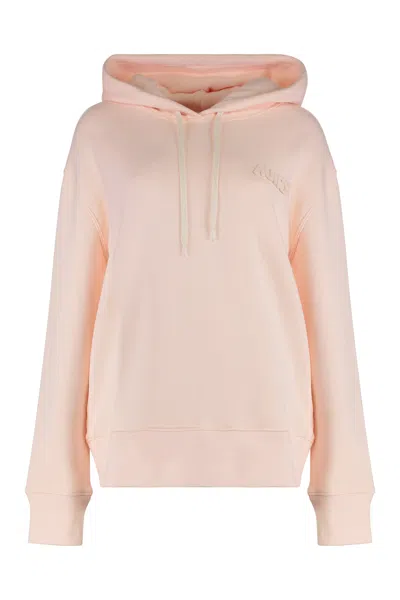 Autry Logo Hooded Sweatshirt Long Sleeves In Pink